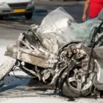 What are the three types of collisions that occur during a motor vehicle crash?